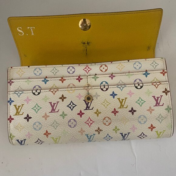 LOUIS VUITTON Multicolor Portefeuille Sarah Long Wallet Monogram Multicolor Auth - Picture 2 of 14